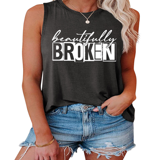 Women??¢s Casual Plus Size Tank Top, Loose Fit_CWTTSL0422