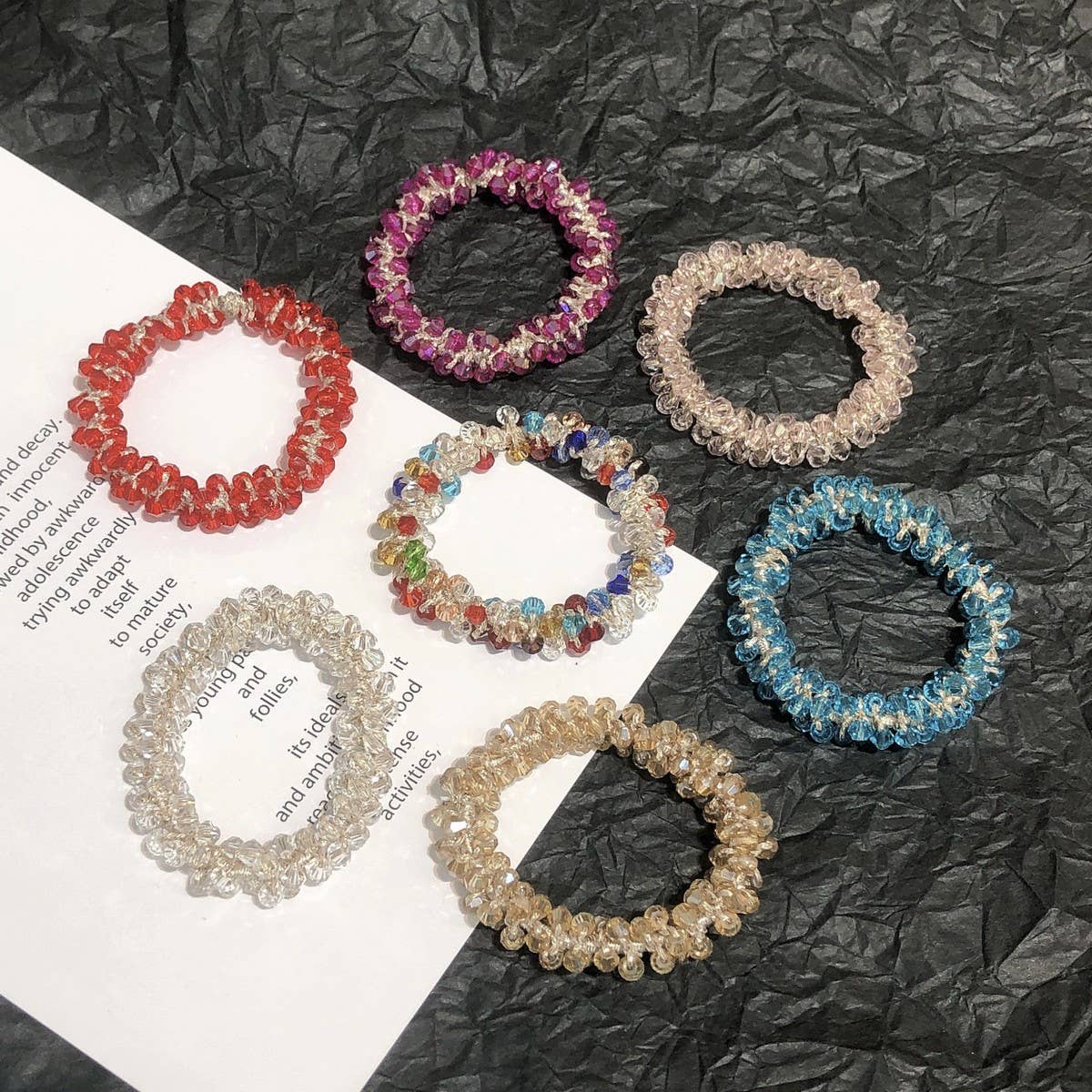 Cute Crystal Vintage Hair Tie Sweet Ponytail Band