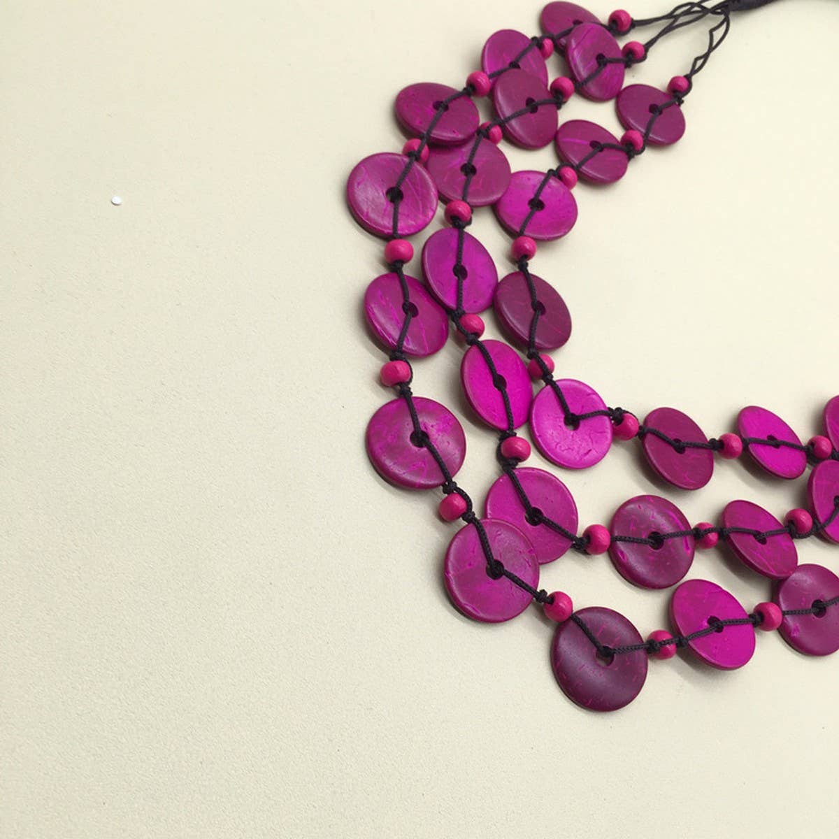 ETHNIC STYLE WOODEN BEADS HAND-WOVEN NECKLACE_CWMM4729