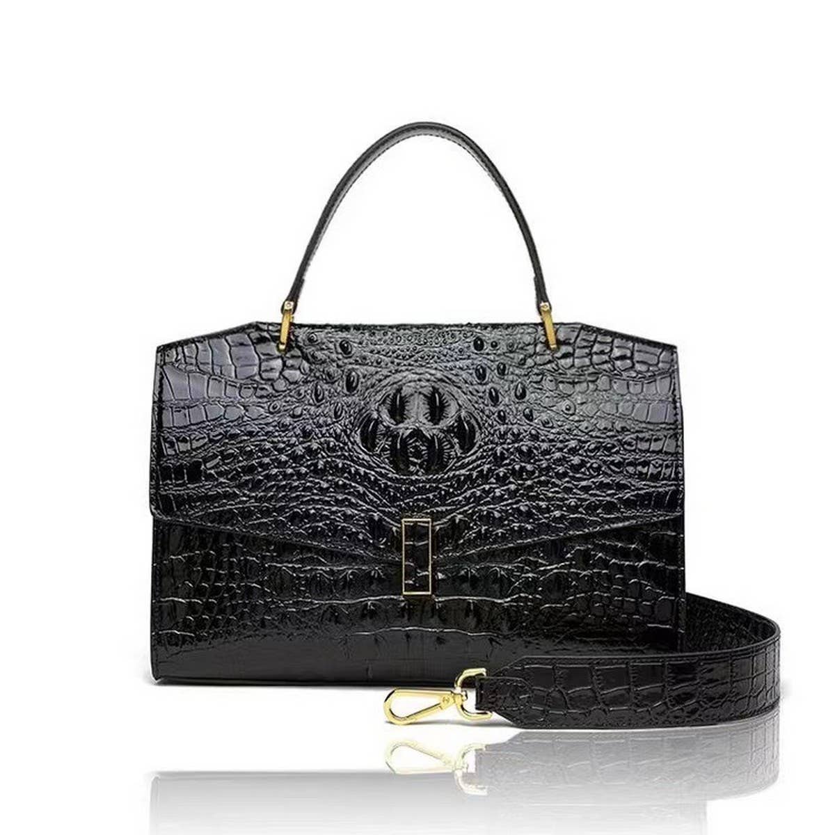 FASHION CASUAL CROCODILE BONE LADIES HANDBAG_CWAB3621