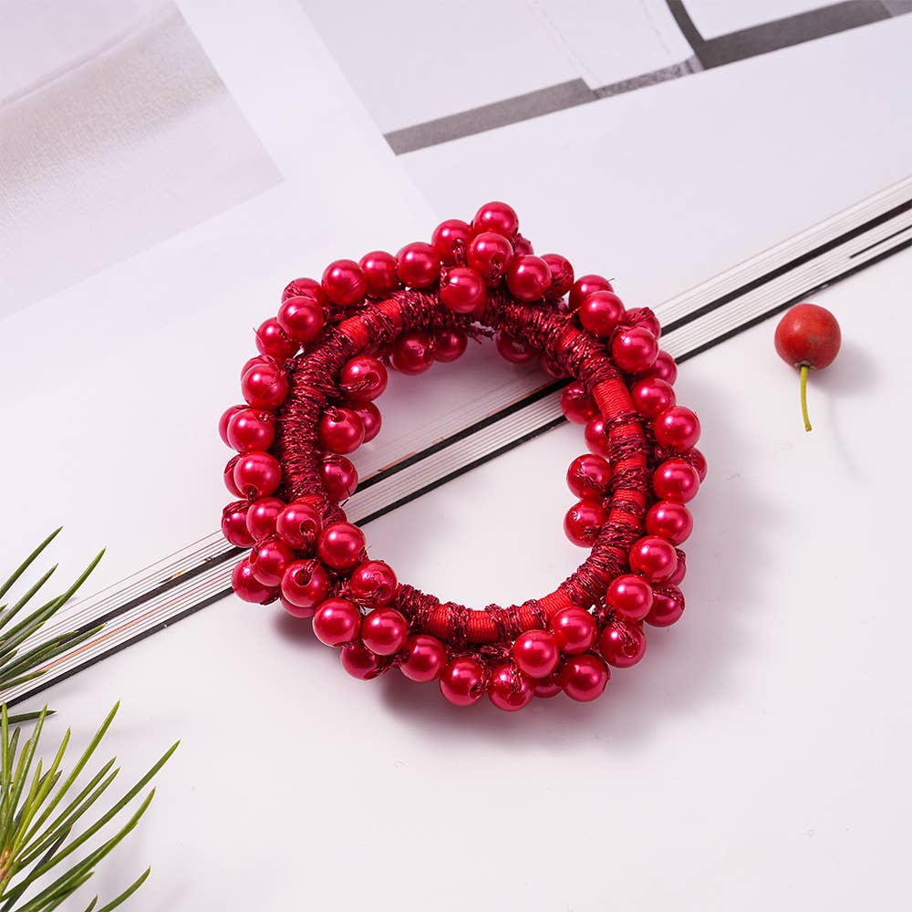 PEARL HAIR TIES SCRUNCHIE STRETCH HAIR ROPE_CWAHA0130