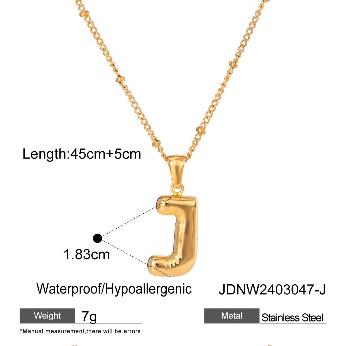 NICHE ALL-MATCH TEMPERAMENT GLOSSY LETTER NECKLACE_CWAJE1893