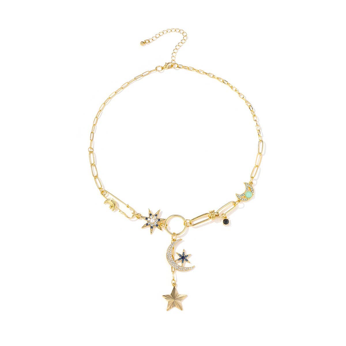 WOMEN'S DIAMOND RELIEF SMALL PENDANT NECKLACE