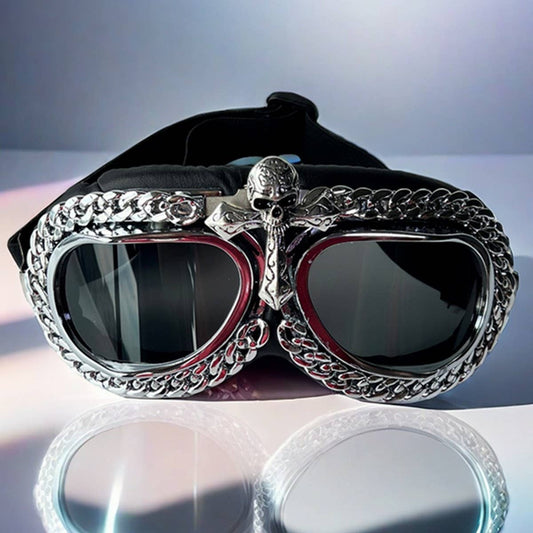 VINTAGE METAL CROSS WIND AND SAND GOGGLES