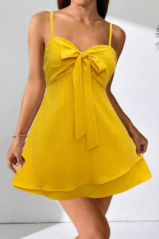 CWDHL0769_SUMMER BOW SOLID COLOR SHORT BEACH SKIRT