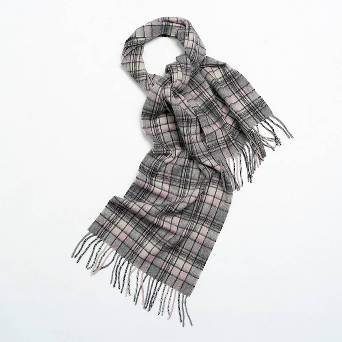 Nordic Plaid Wool Scarf ??Warm Winter Couple Wrap_CWASC2357