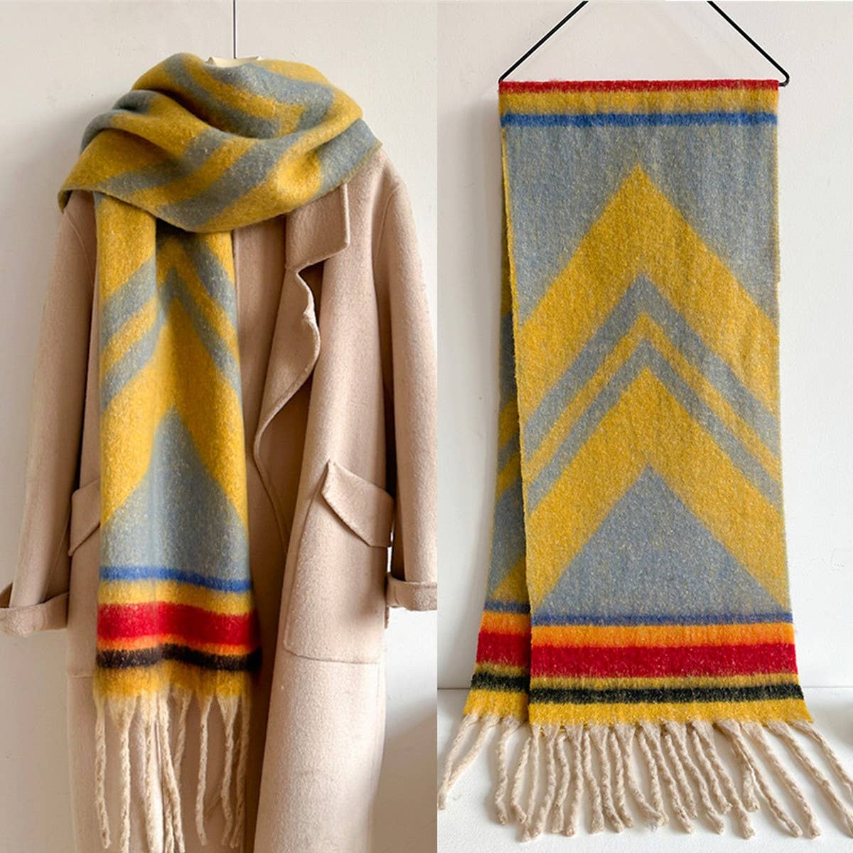 Autumn Winter Long Scarf - Thick Cozy Wrap_CWASC0974