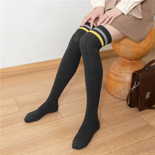 2024 NEW ALL-MATCH STRIPED KNEE-HIGH SOCKS_CWMS0654