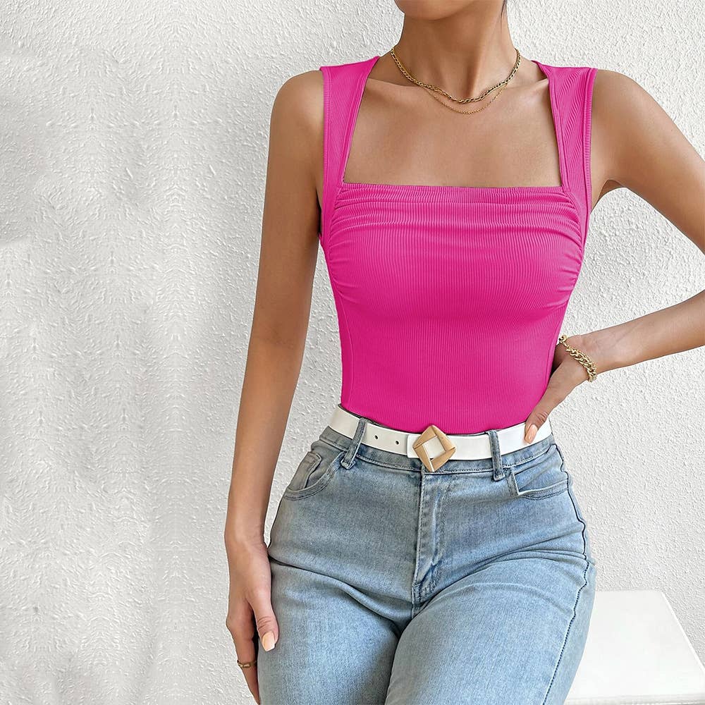 Sexy slim temperament sleeveless elastic vest