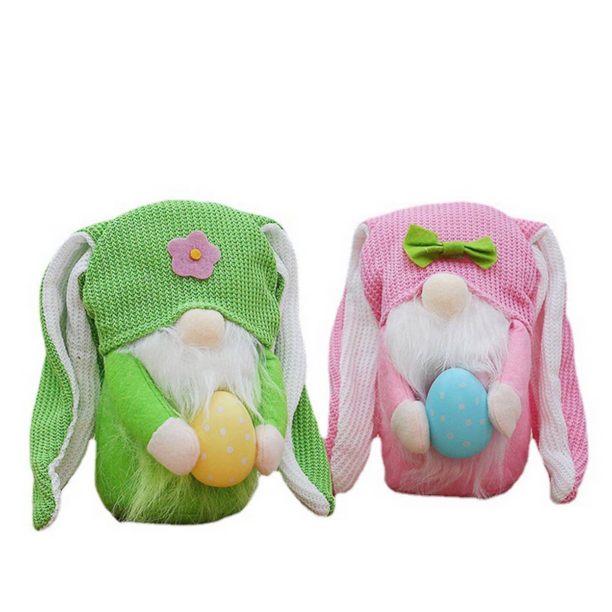 EASTER LONG-EARED BUNNY FACELESS DOLL FIGURINE