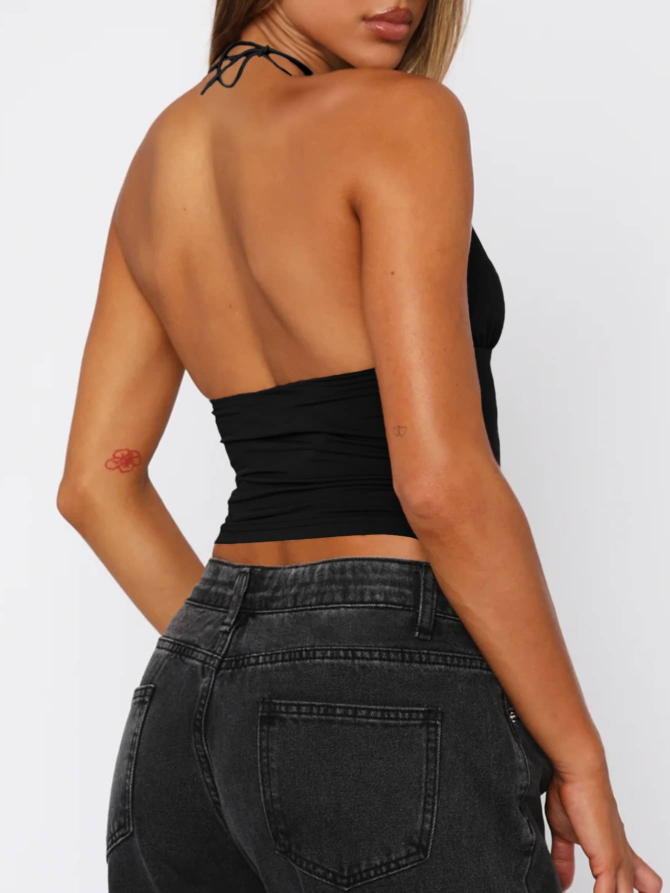 Sexy Spice Y2K style lace halter halter top