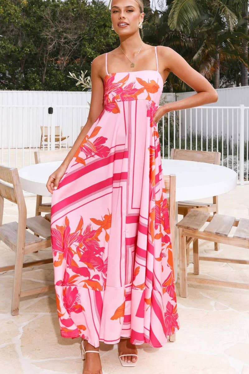 CWDMD5535_SUMMER SLEEVELESS SEXY A-LINE SUSPENDER DRESS