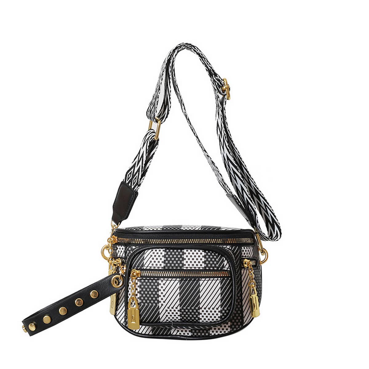 2024 NEW MULTI-LAYER ZIPPER RIBBON CHEST BAG_CWAB2086
