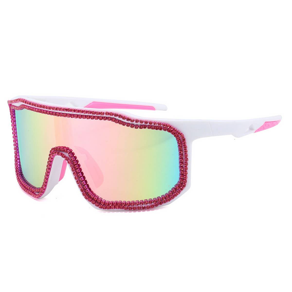LARGE FRAME DIAMOND COLORFUL WINDPROOF SUNGLASSES
