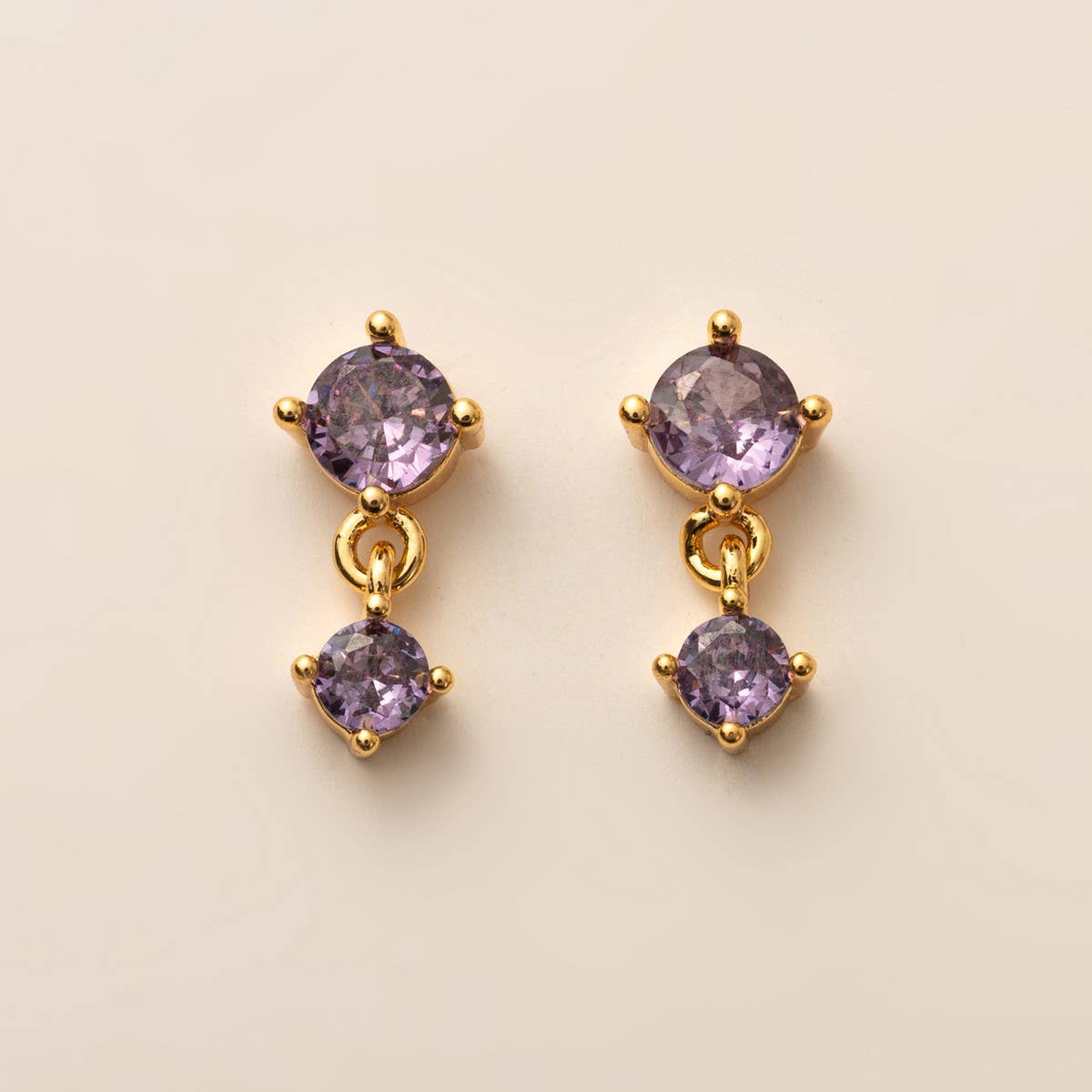 Birthstone Stud Earrings Zodiac Colorfast Material_CWAJE5104