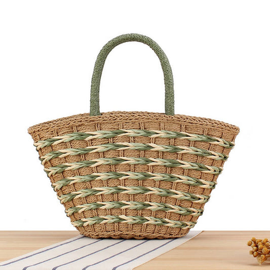 POPULAR SUMMER PORTABLE LARGE-CAPACITY STRAW BAG_CWAB2100