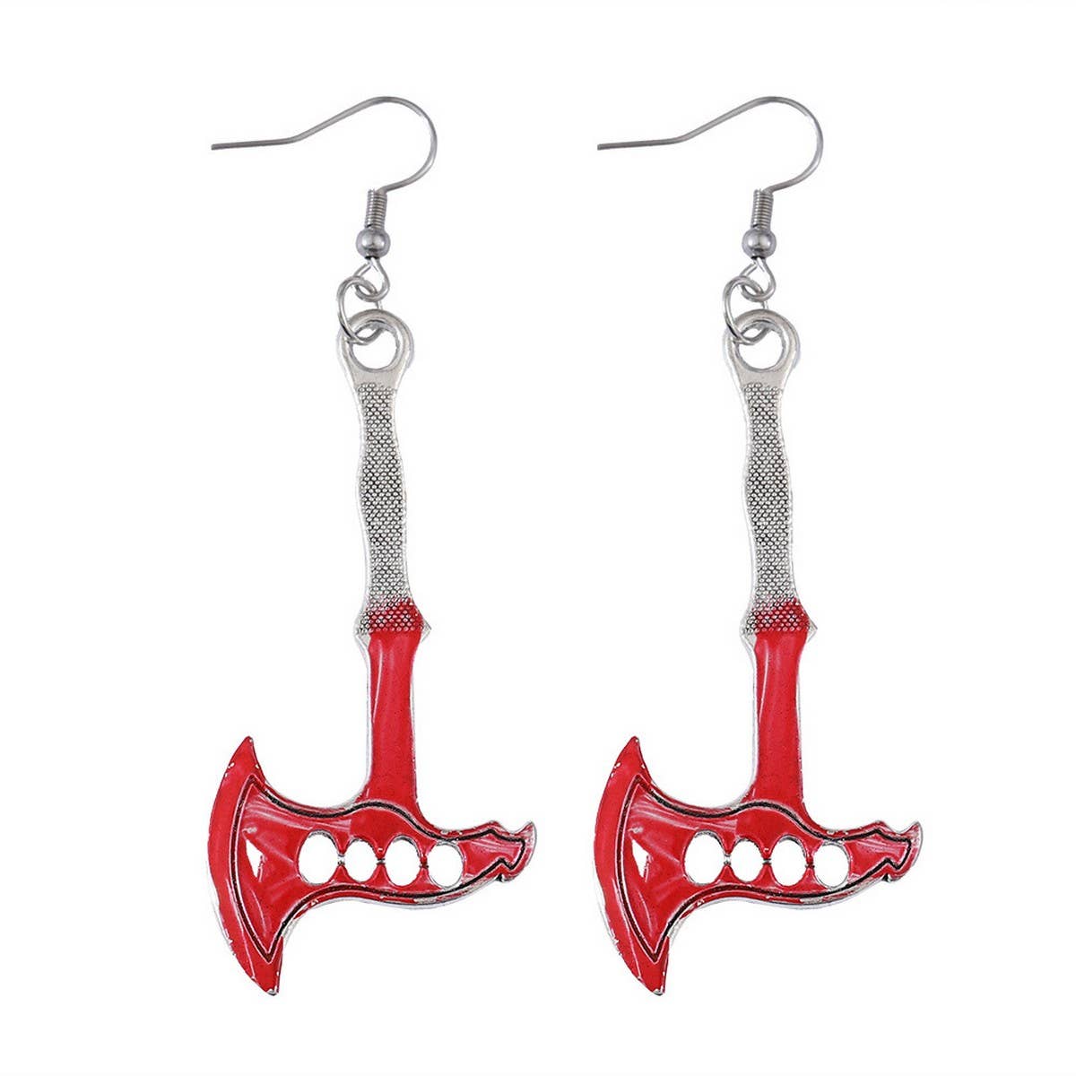 HALLOWEEN BLOODY HORROR SCISSORS AXE EARRINGS