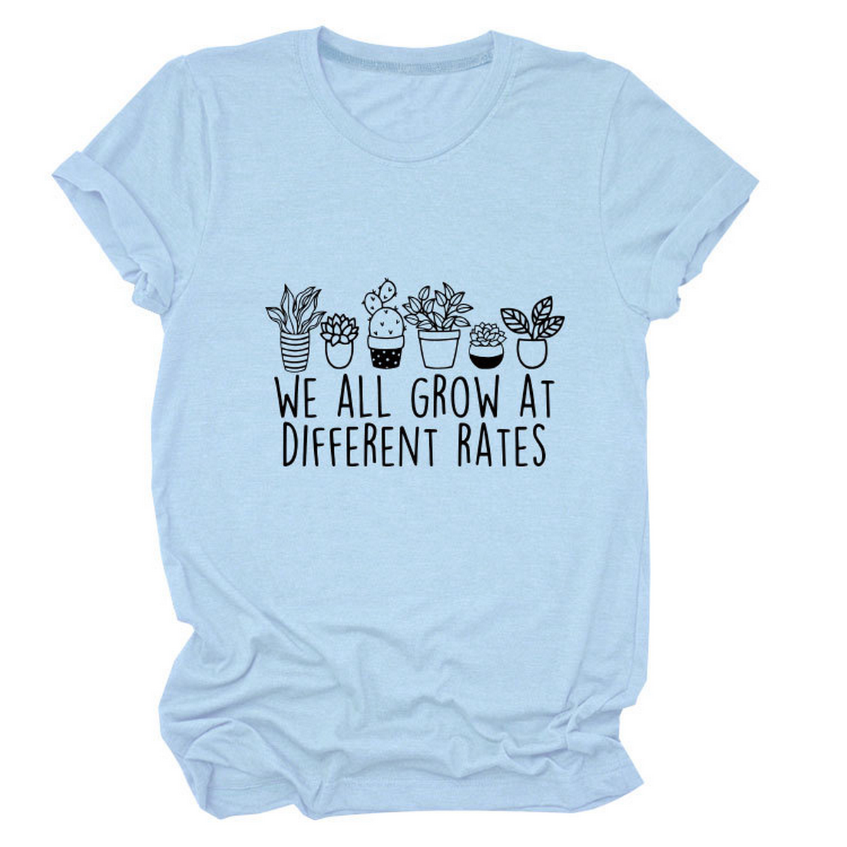 Printed Crew Neck Tee, We All Grow Graphic_CWTTS1493
