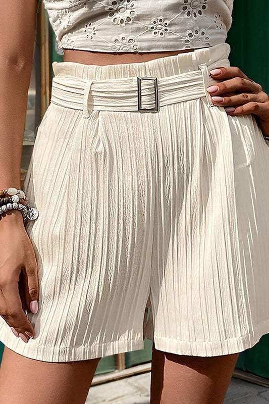 CWBSP0437_NEW SUMMER CASUAL WOMEN'S PLEATED SHORTS