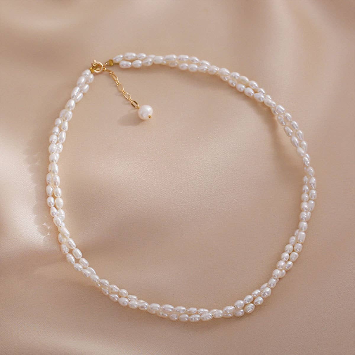 Freshwater pearl versatile pearl woven necklace