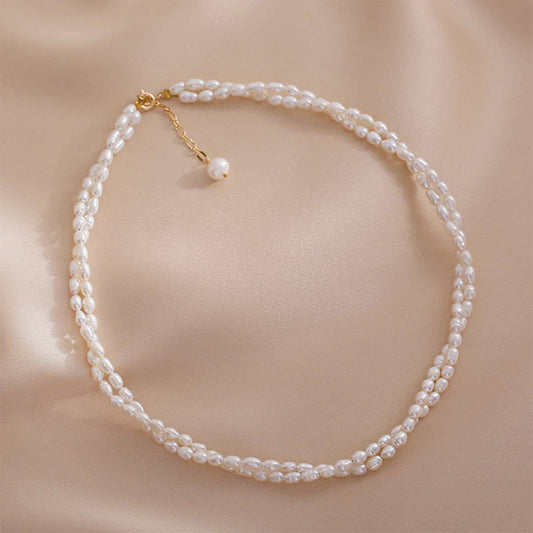 Freshwater pearl versatile pearl woven necklace
