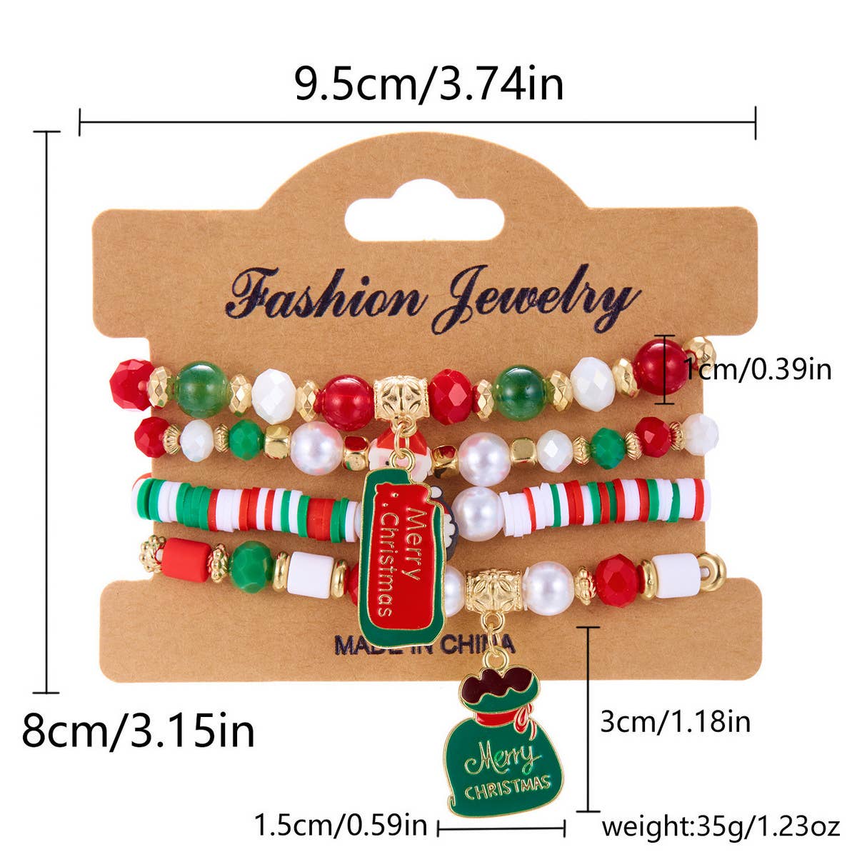 CHRISTMAS COMBINATION COLORFUL ELASTIC BRACELET