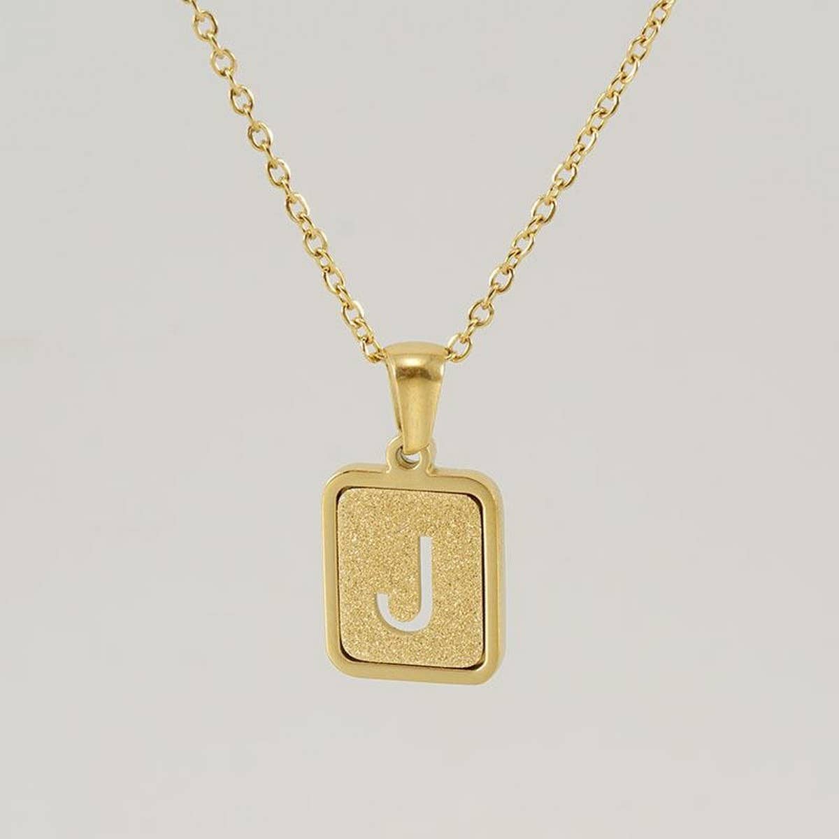 FASHION 26LETTER STAINLESS STEEL PENDANT NECKLACE_CWAJE0678