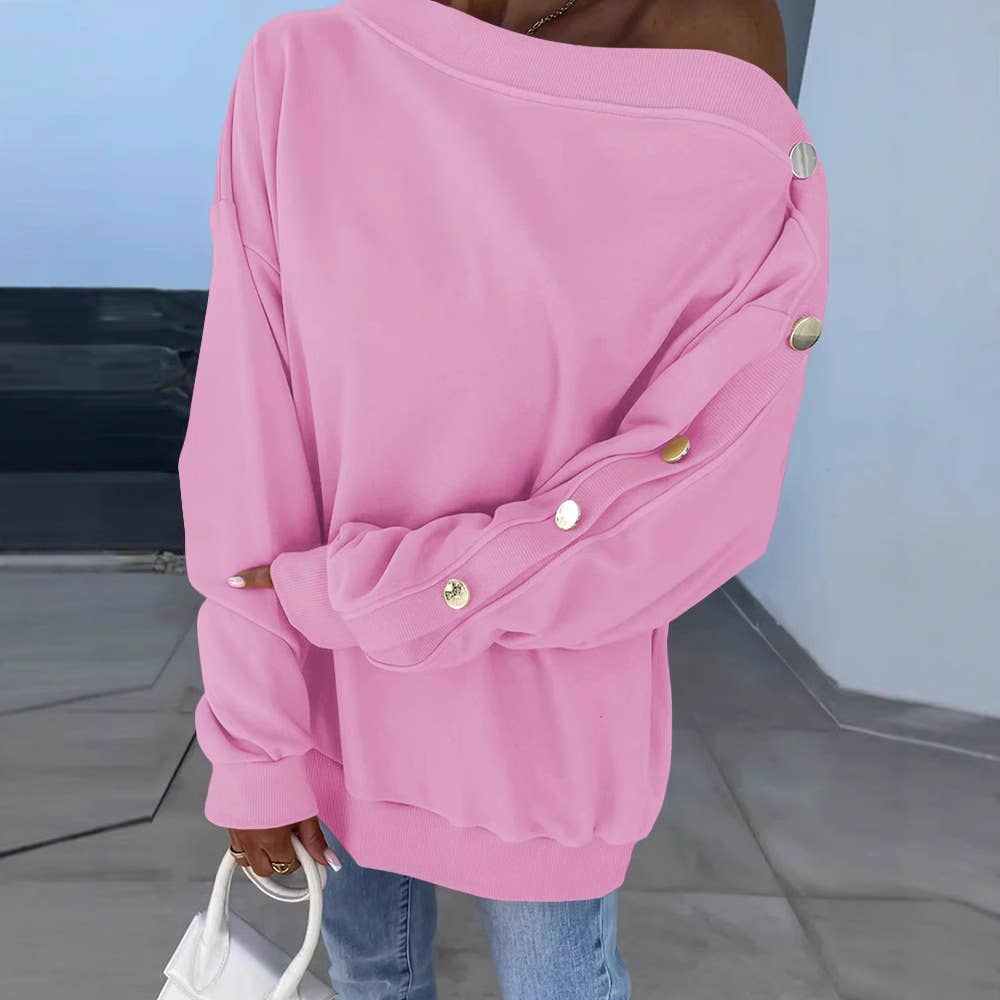 HOODIE WITH ASYMMETRICAL NECKLINE SLEEVES