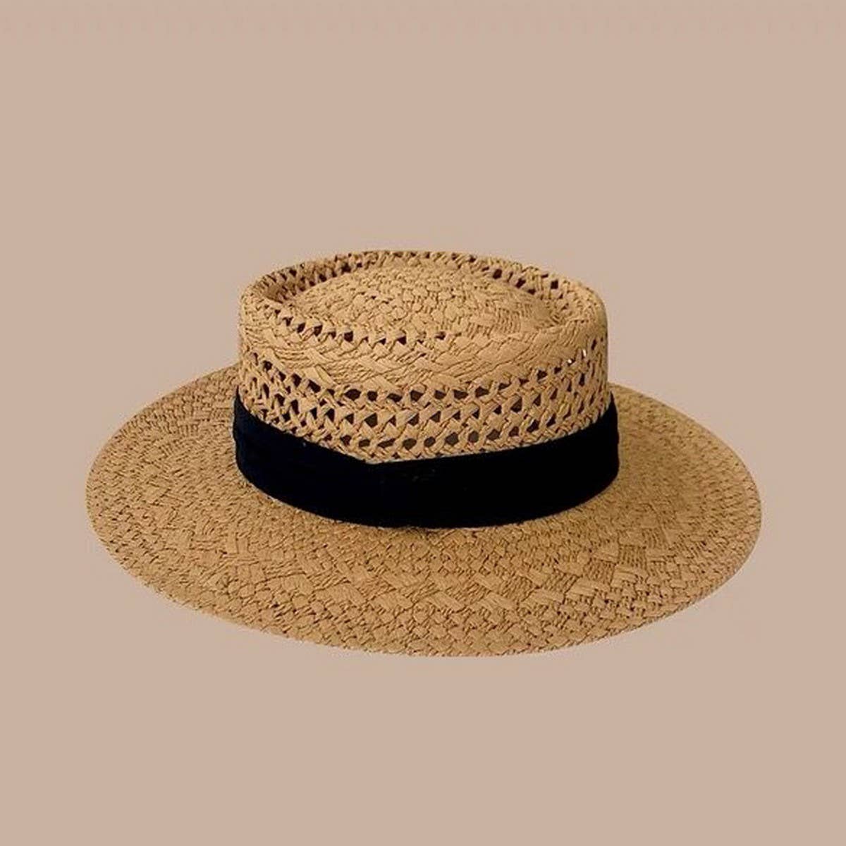 Summer beach woven straw hat for women_CWAH3403