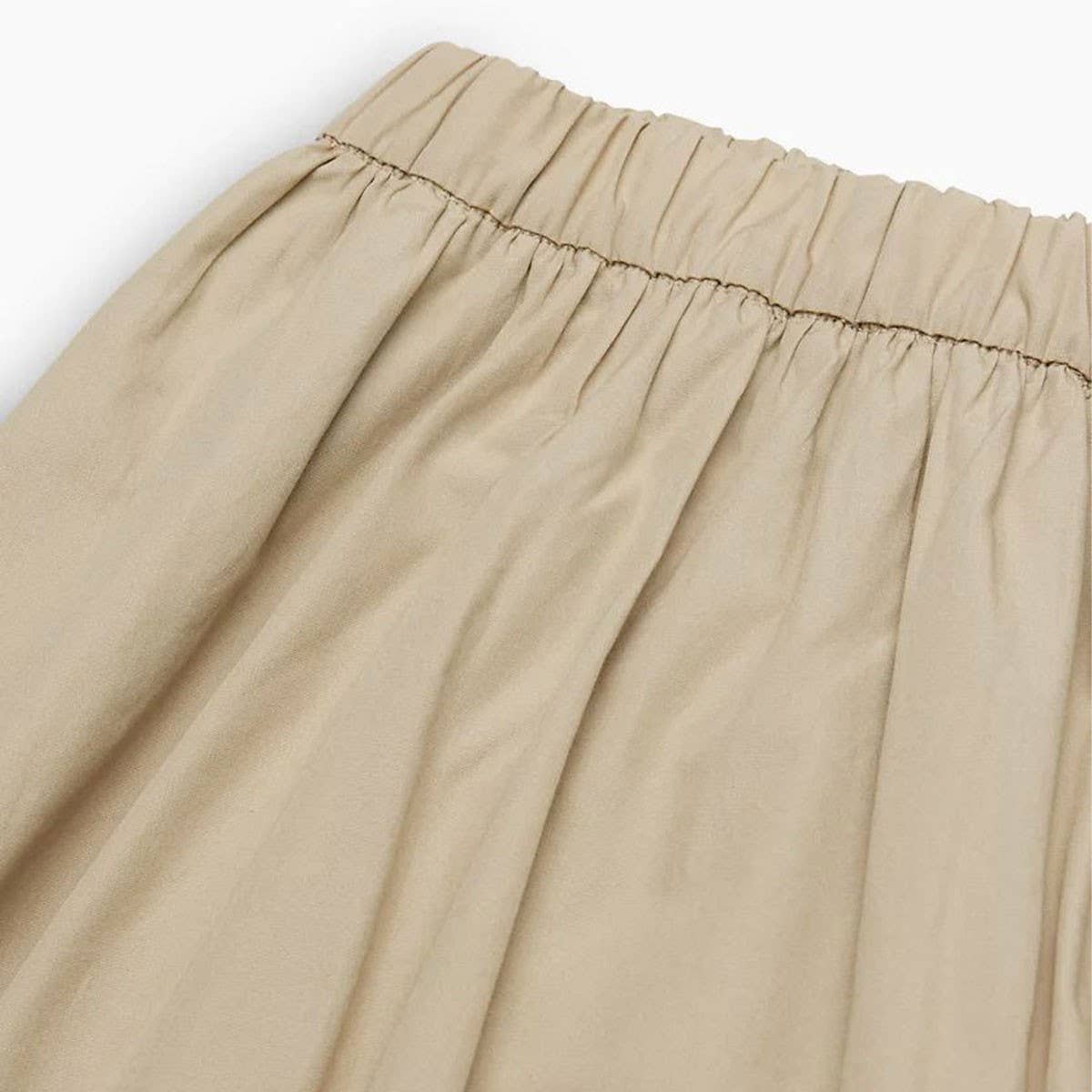 COTTON AND LINEN HIGH WAIST LOOSE SKIRT