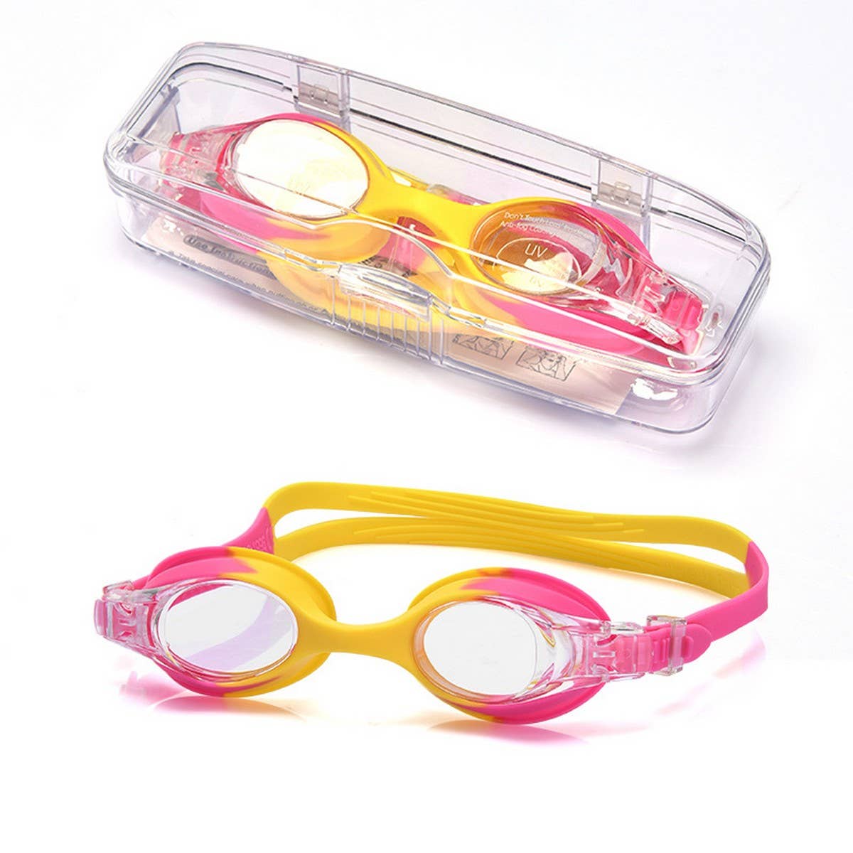 Kids Swim Goggles, HD Anti-Fog Silicone Design