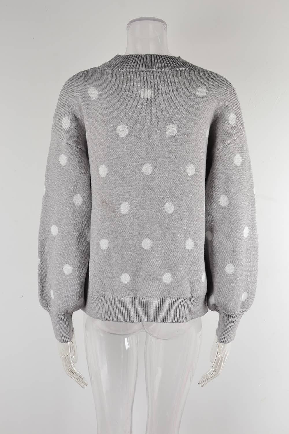 SWEATER KNIT SWEATER POLKA DOT PULLOVER SWEATER