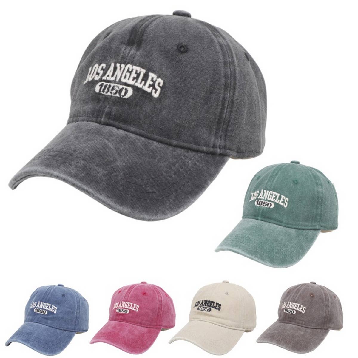 Vintage Washed Letter Embroidered Baseball Cap CWAH1536