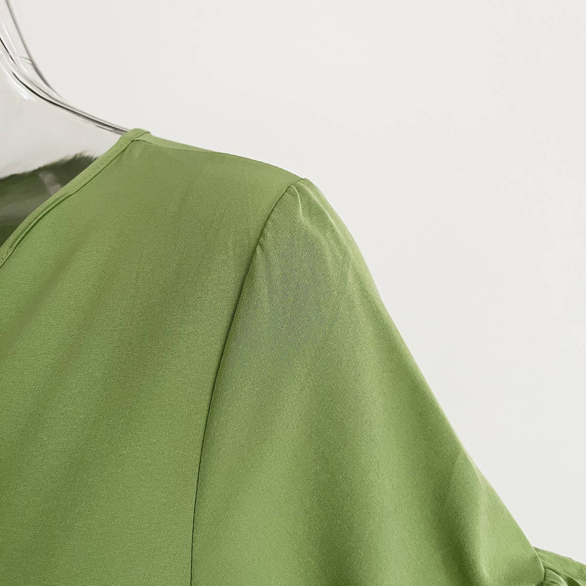 V-NECK TIERED CHIFFON DRESS