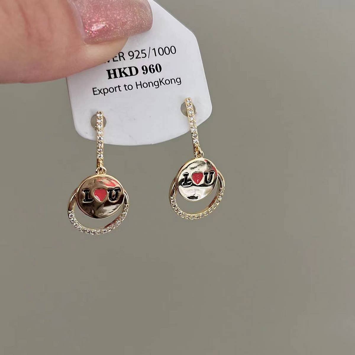 FASHIONABLE LOVE LETTER EARRINGS