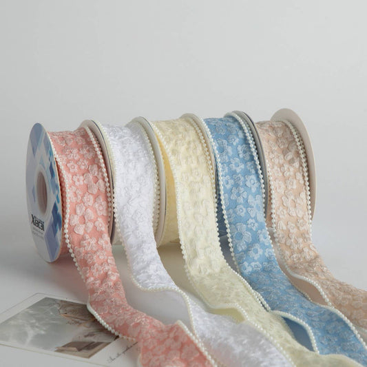 DIY FLORAL RIBBON WITH THREE-DIMENSIONAL PATTERN