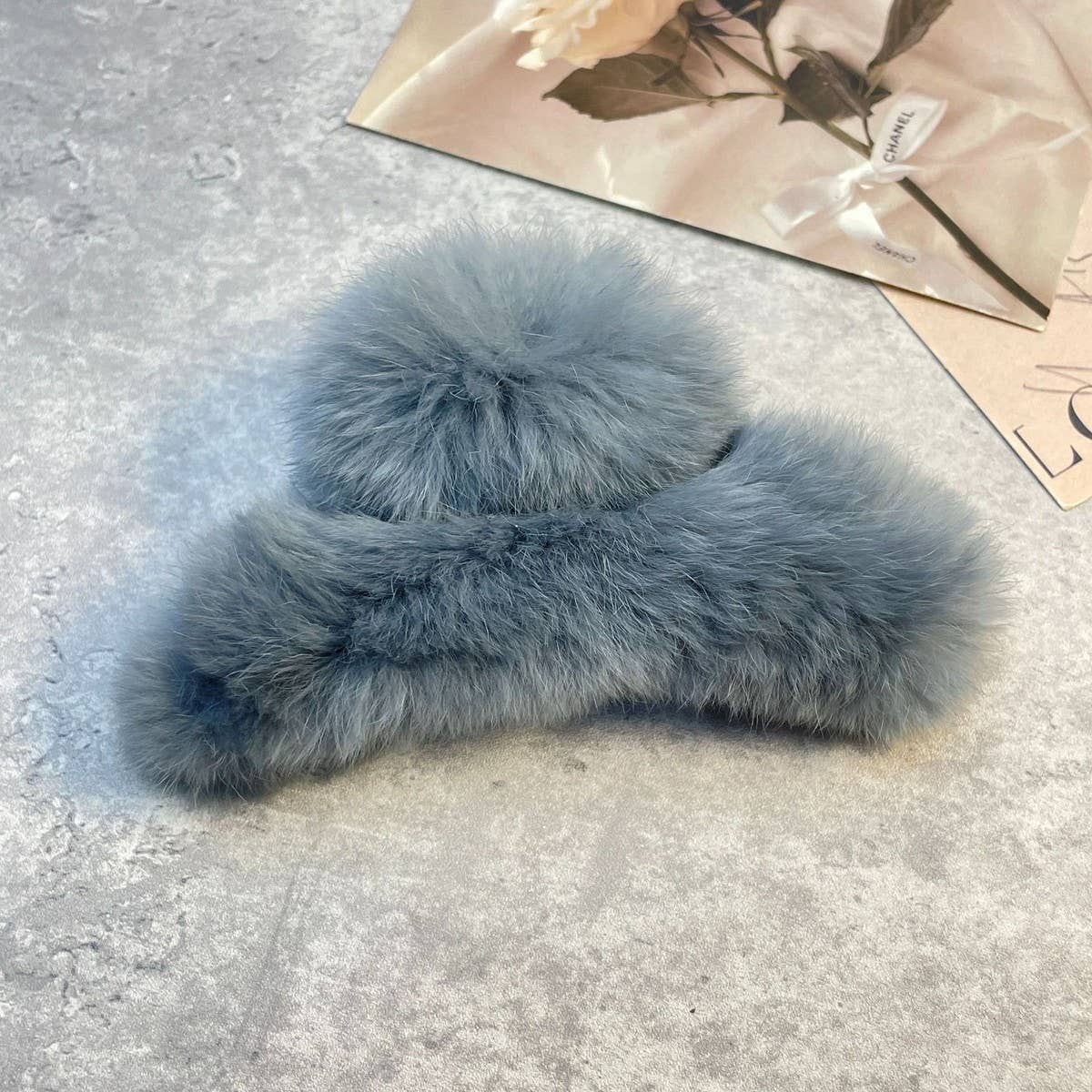 Rex Rabbit Fur Claws - Elegant Mixed Color Clips