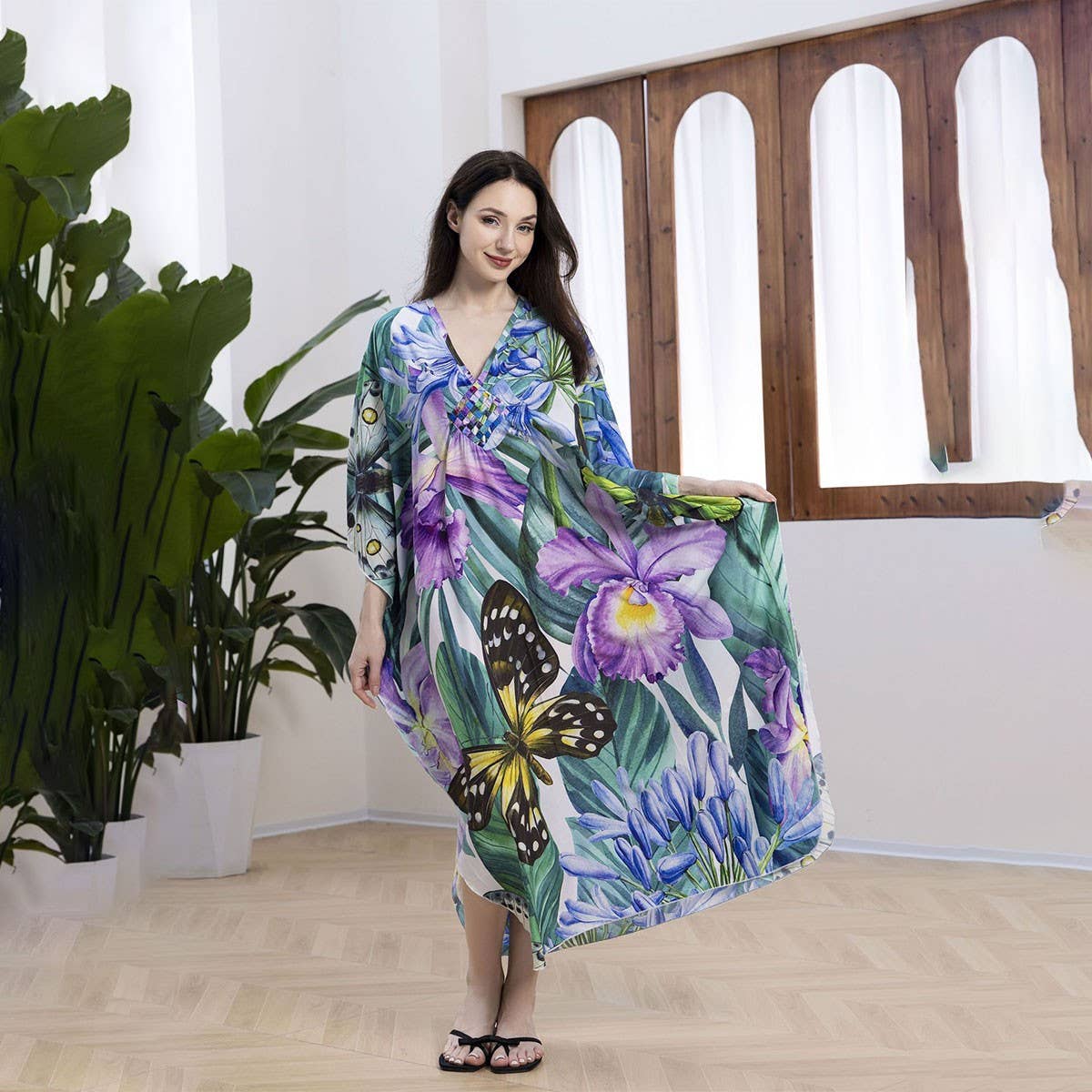 Handwoven Printed Beach Cover-Up Dress