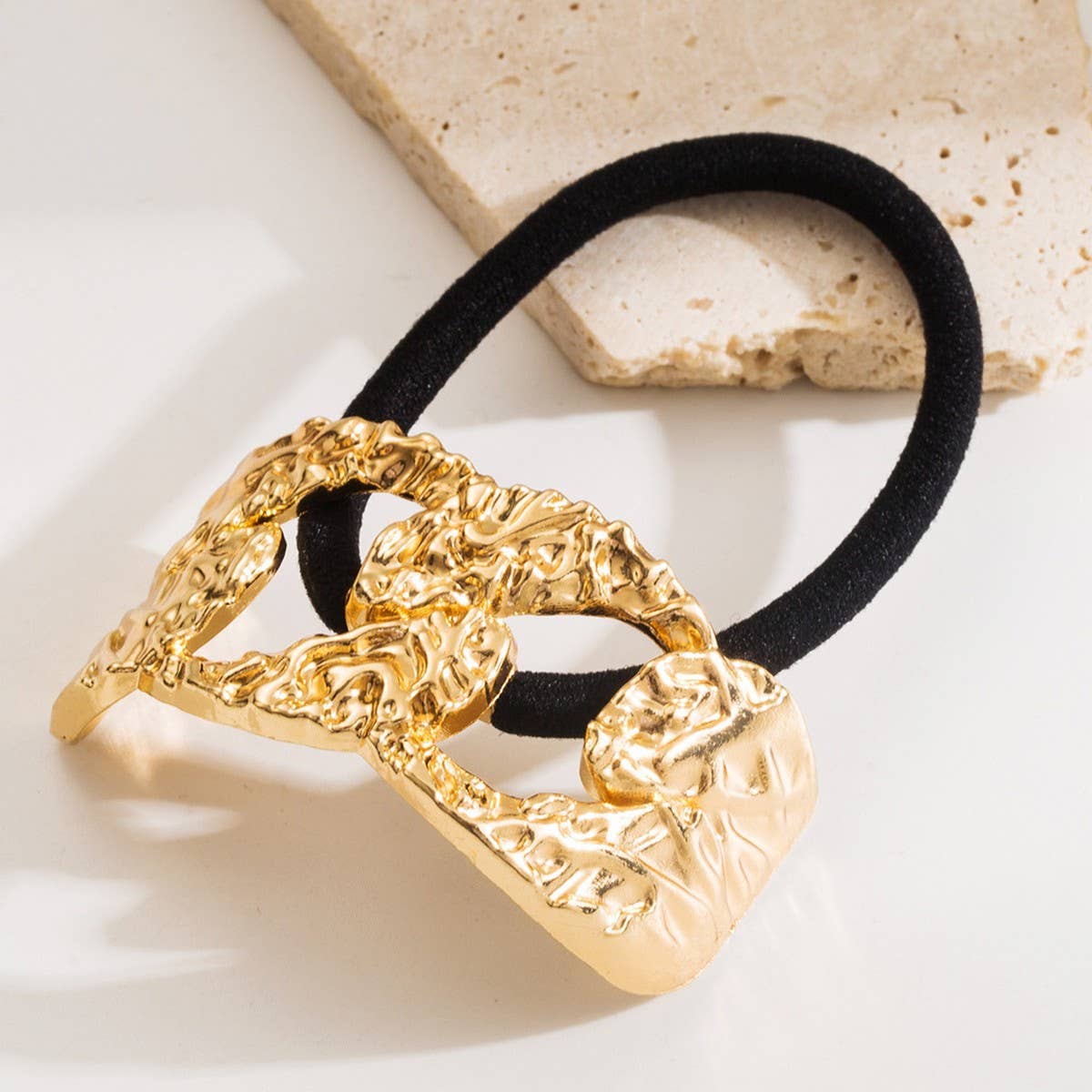 Minimalist Double Arc Hollow Metal Hair Tie