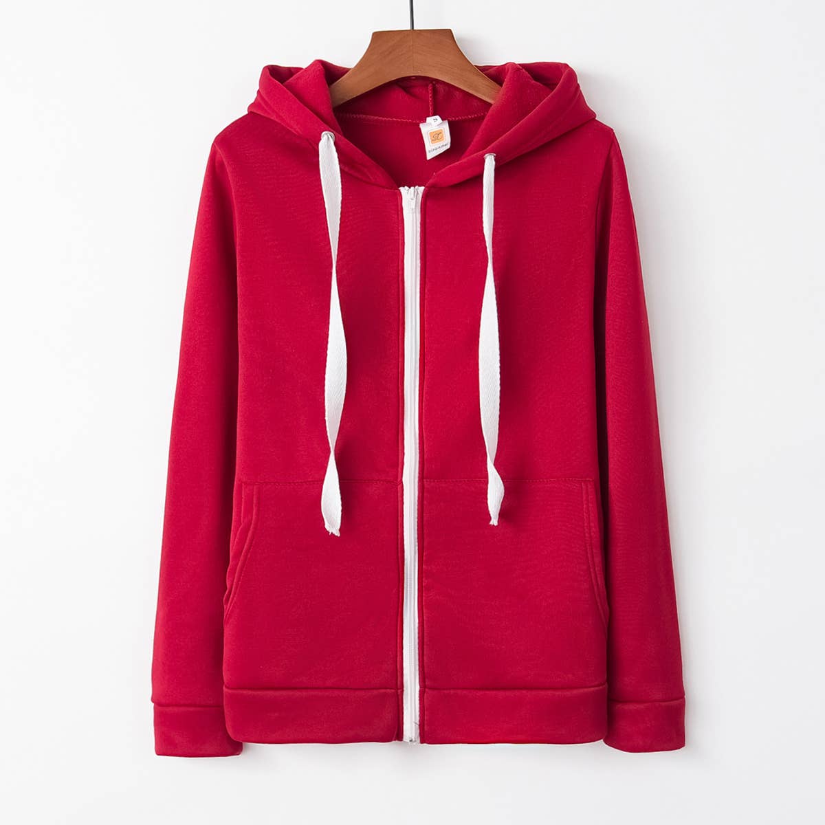 HOODED ZIPPER LONG-SLEEVED FLEECE CARDIGAN COAT