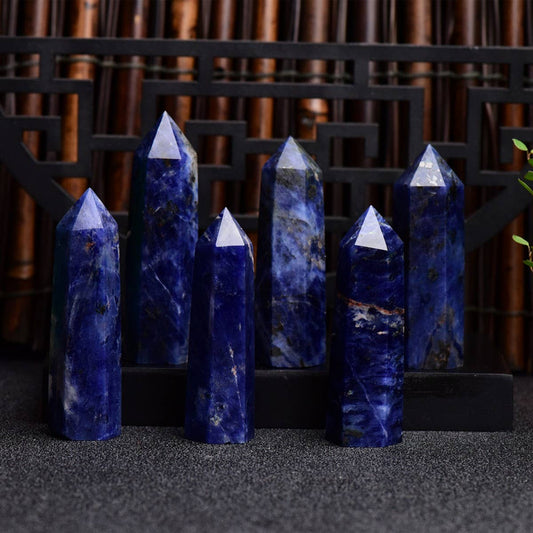 Natural Blue Lace Agate Crystal Tower