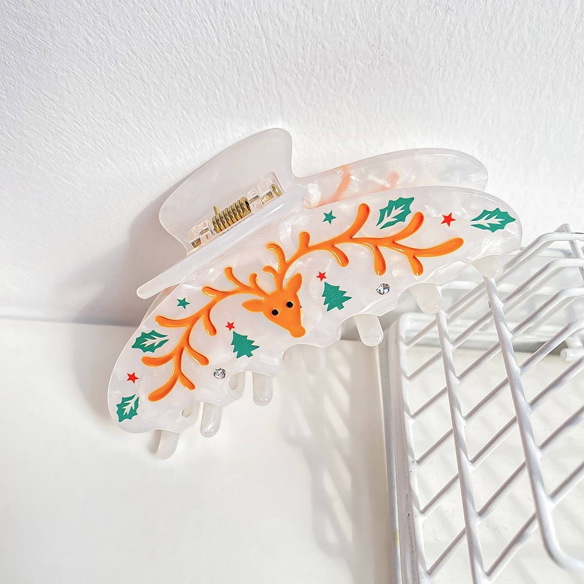 Gingerbread Man Hair Claw, Xmas Cartoon Bun Clip_CWAHA1598