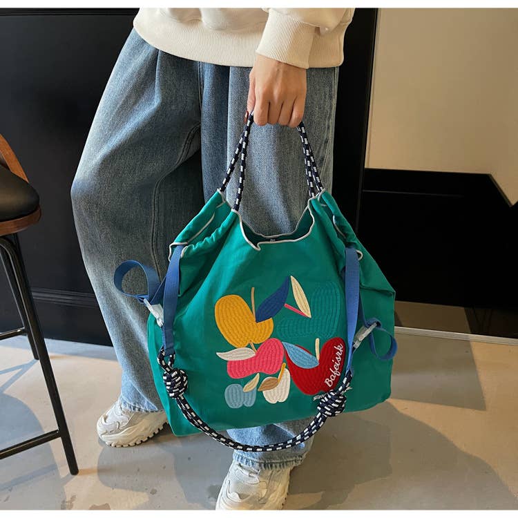 Cartoon embroidery versatile commuting bag