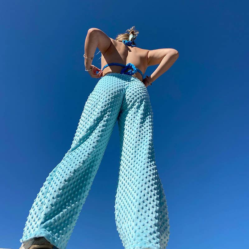 HIGH-WAISTED BAGGY BUBBLE STREET STYLE SLACKS