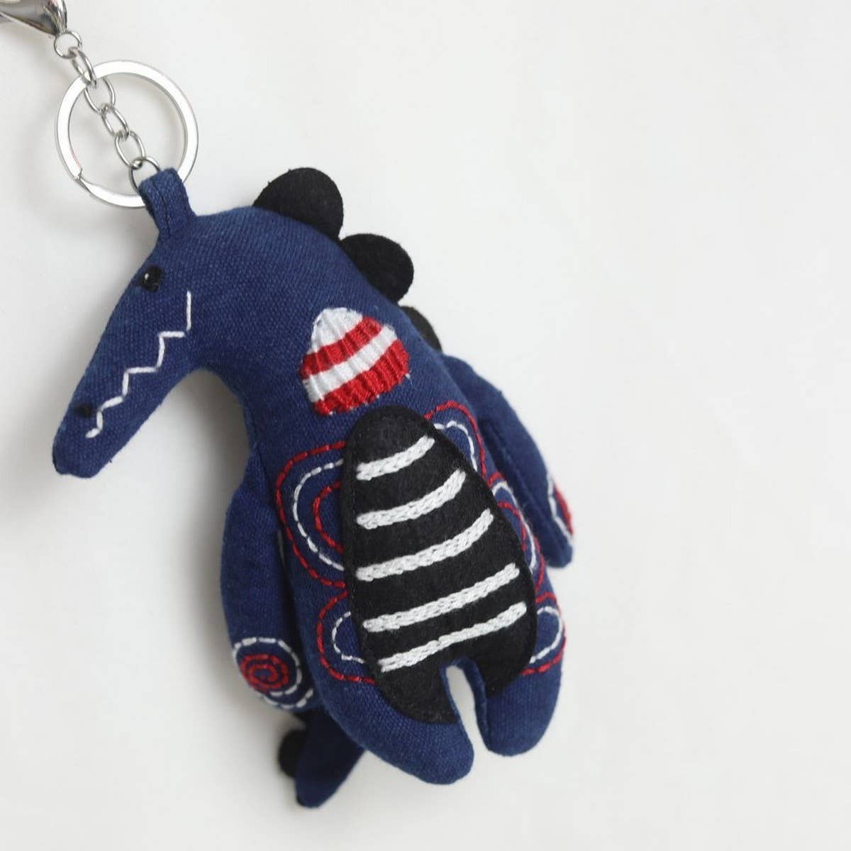 Hand-Embroidered Cute Crocodile Plush Charm