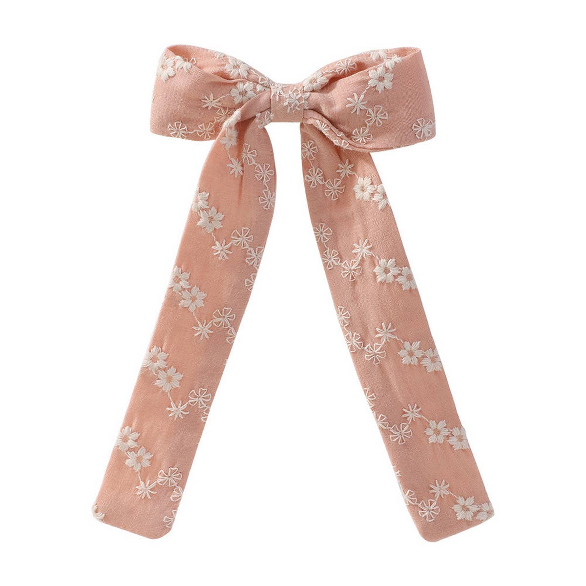CHILDREN'S RIBBON BOW EMBROIDERED HAIRPIN