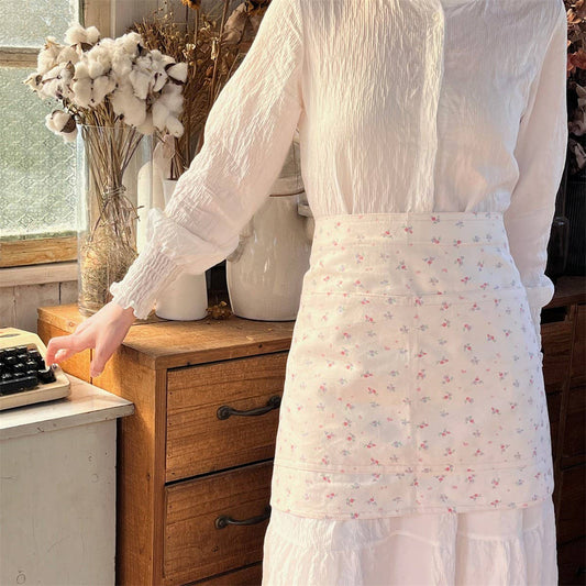 HALF-BODY FLORAL HOME CAFE WORK APRON