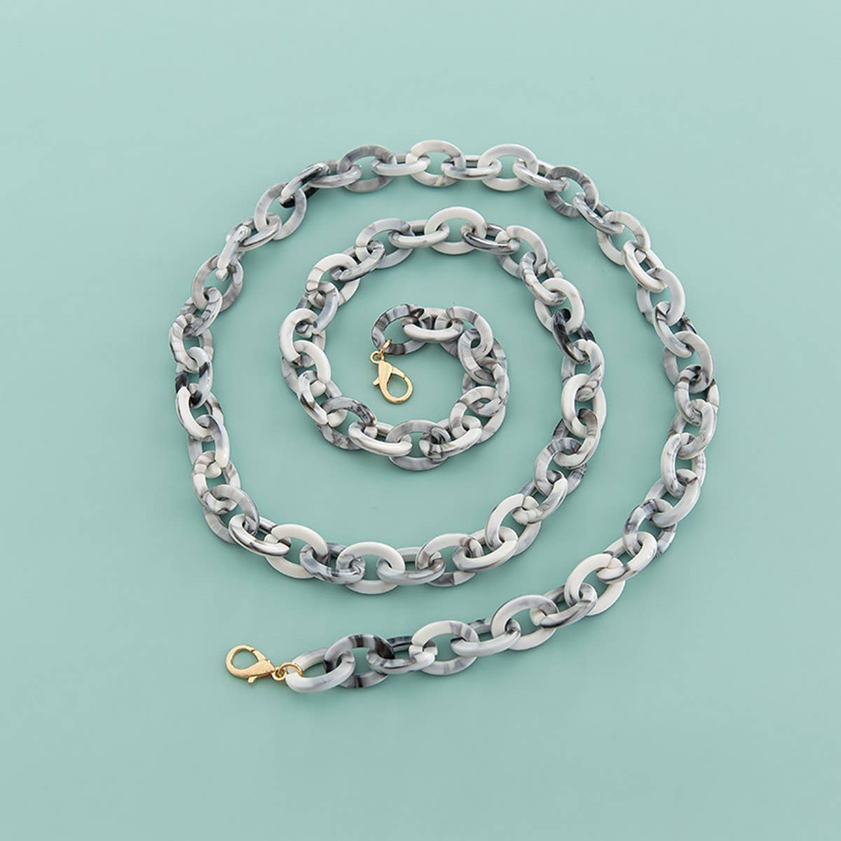 47" Oval 0.67*0.98" Acrylic Chain Bag Strap_CWMM5099