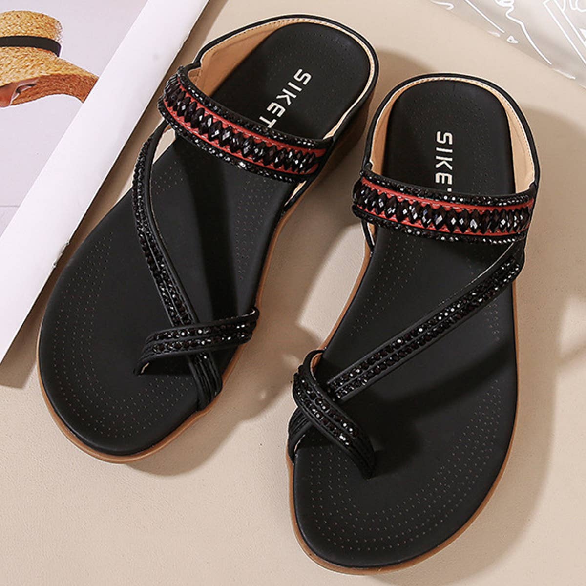 CROSS STRAP COMFORTABLE CASUAL SANDALS SLIPPERS