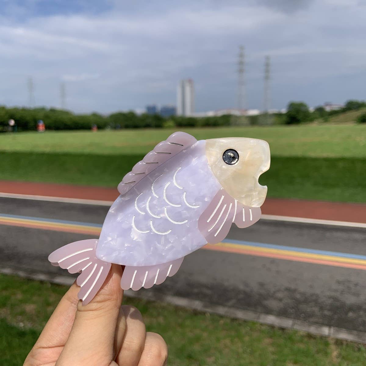 Pink Clownfish Hair Claw - Cute Ocean Shark Clip_CWAHA2147